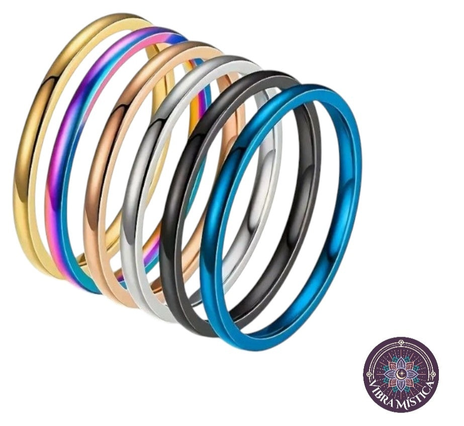 Set de 6 Anillos de Colores