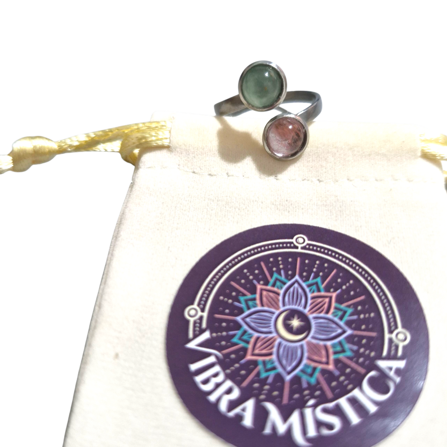 Watermelon Tourmaline & Aventurina Verde – Vitalidad y Equilibrio