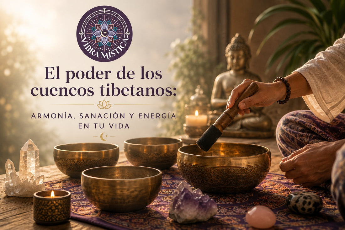Cuenco tibetano artesanal para meditación y sanación energética - Vibra Mística