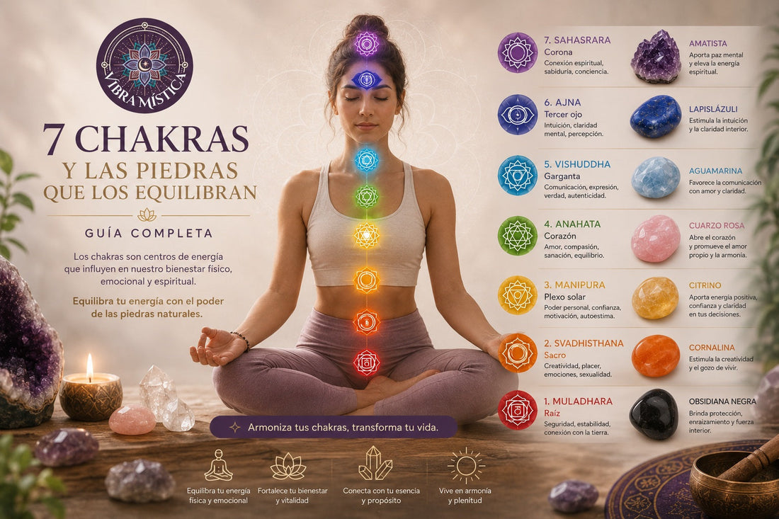 Los 7 chakras y las piedras naturales para equilibrarlos - Vibra Mística