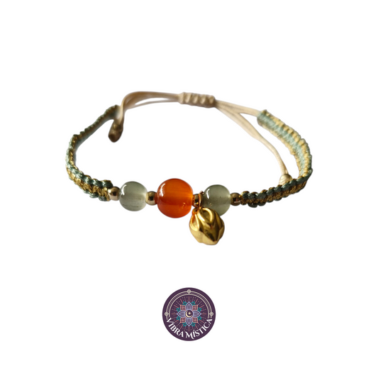 Pulsera flor de loto en verde