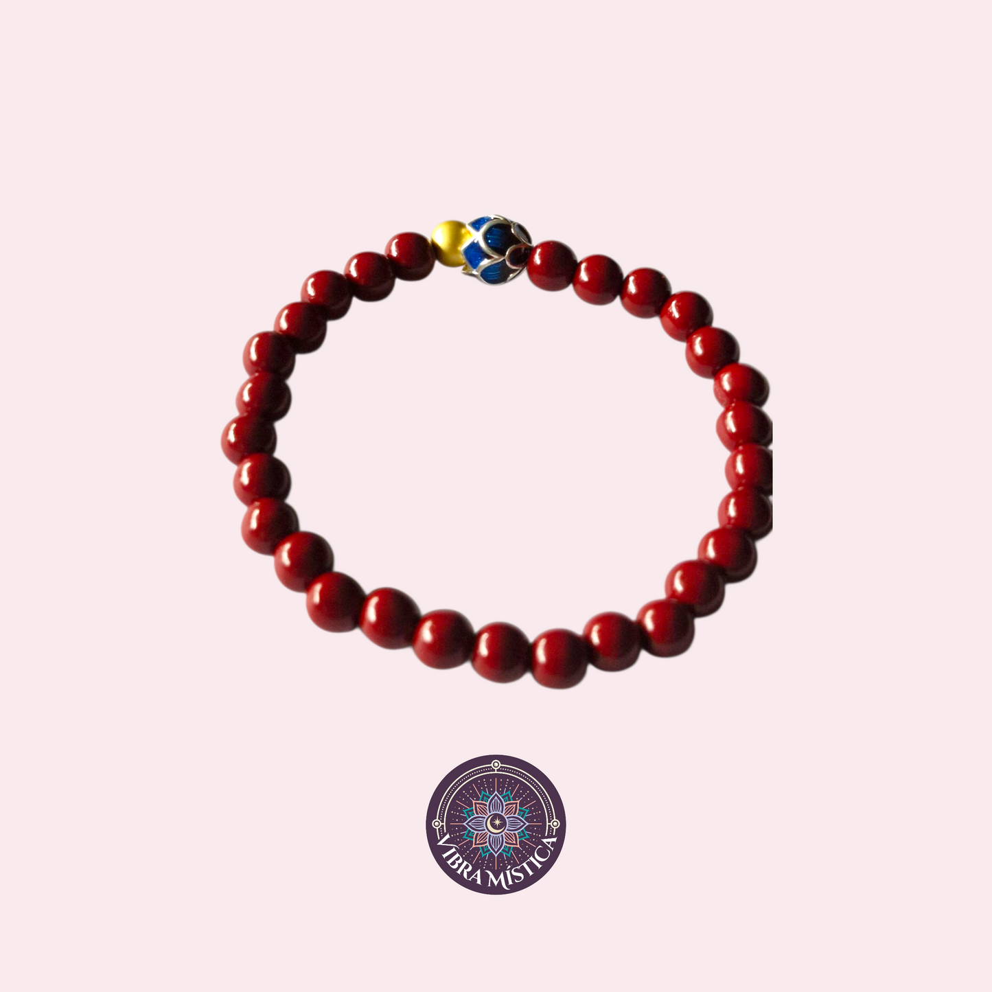 Pulsera flor de loto en rojo
