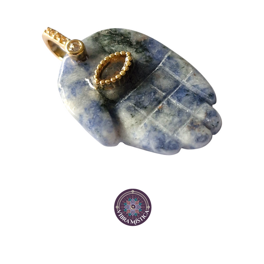 Dije Hamsa. Mano de Fatima. Sodalita